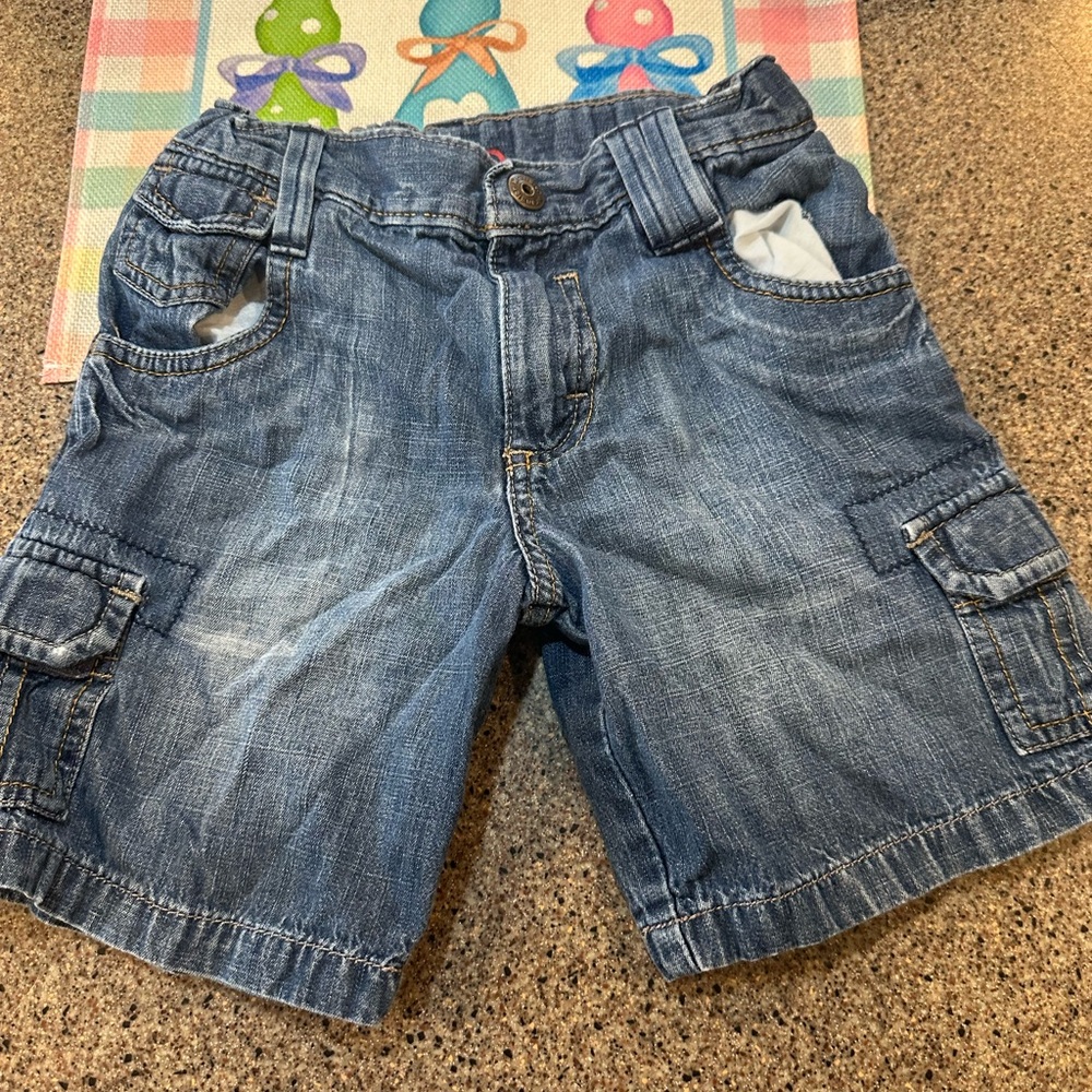 Cargo Blue Relaxed Fit Shorts with Belt Loops